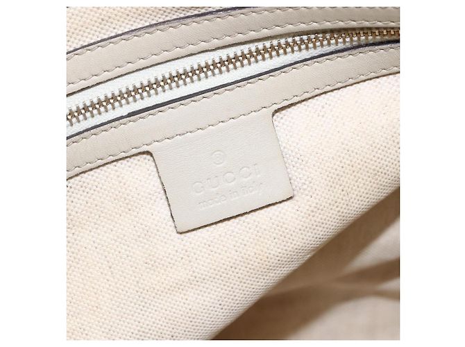 Borsa Pretty Sherry Line in tela GG Gucci beige e oro 257065 Auth 151008 D'oro - vista 17