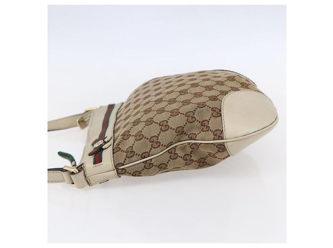 Borsa Pretty Sherry Line in tela GG Gucci beige e oro 257065 Auth 151008 D'oro - vista 3