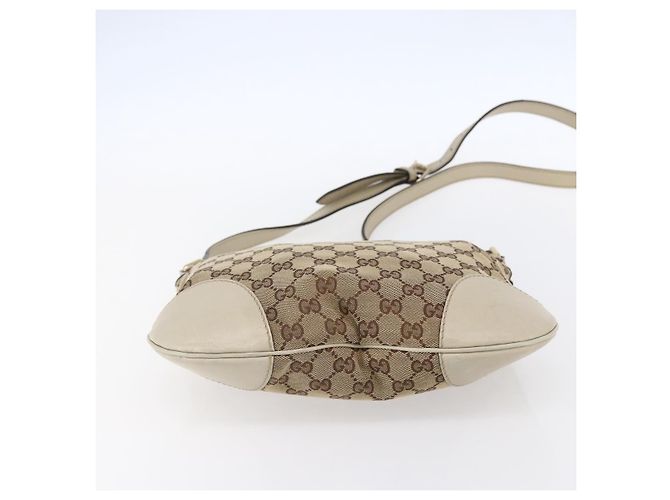 Borsa Pretty Sherry Line in tela GG Gucci beige e oro 257065 Auth 151008 D'oro - vista 5