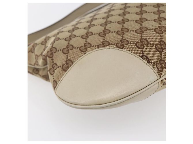 Borsa Pretty Sherry Line in tela GG Gucci beige e oro 257065 Auth 151008 D'oro - vista 9