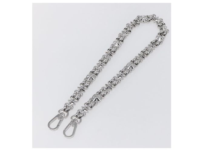 LOUIS VUITTON Cinghia a catena in metallo 60 cm Argento LV Auth 150648 - vista 2