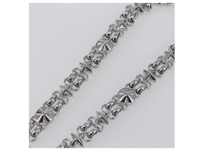 LOUIS VUITTON Cinghia a catena in metallo 60 cm Argento LV Auth 150648 - vista 4