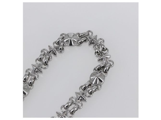 LOUIS VUITTON Cinghia a catena in metallo 60 cm Argento LV Auth 150648 - vista 5