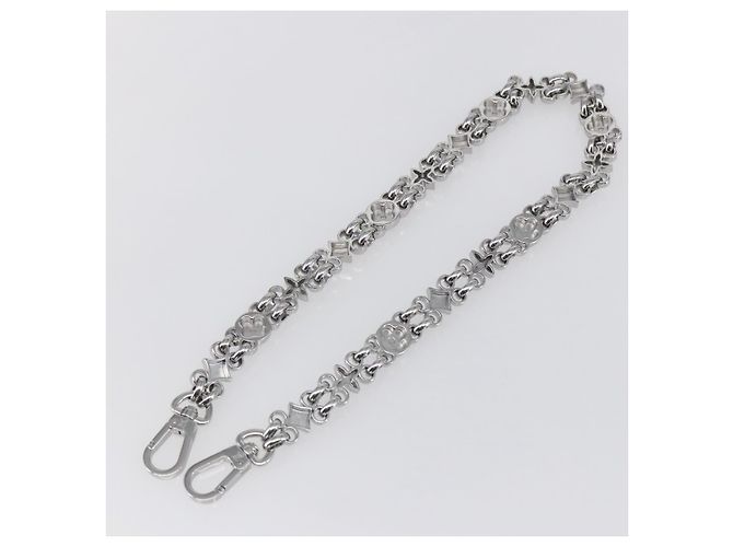 LOUIS VUITTON Cinghia a catena in metallo 60 cm Argento LV Auth 150648 - vista 6
