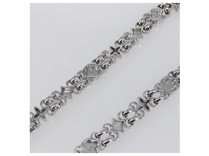 LOUIS VUITTON Cinghia a catena in metallo 60 cm Argento LV Auth 150648 - vista 8