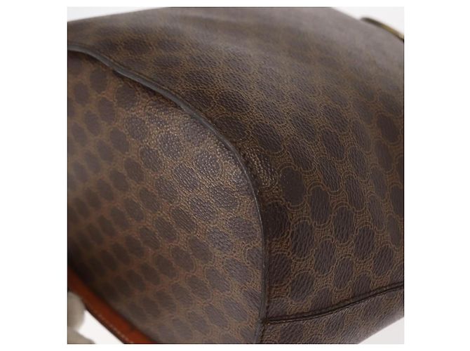 Céline Borsa a spalla circolare in tela Macadam CELINE in pelle PVC marrone oro Auth 148185 D'oro - vista 15