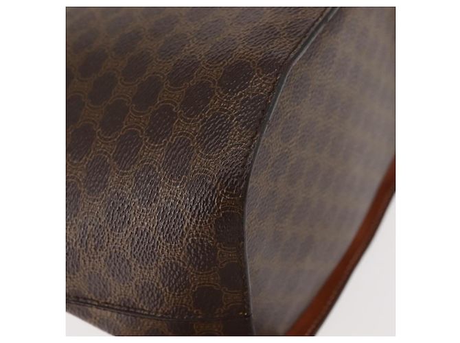 Céline Borsa a spalla circolare in tela Macadam CELINE in pelle PVC marrone oro Auth 148185 D'oro - vista 16