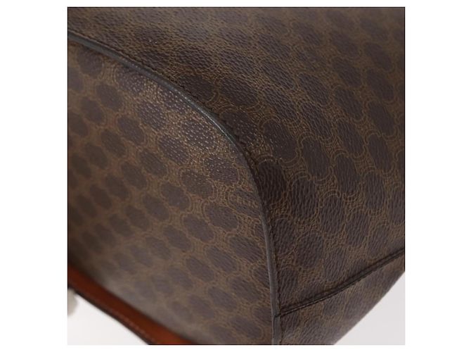 Céline Borsa a spalla circolare in tela Macadam CELINE in pelle PVC marrone oro Auth 148185 D'oro - vista 17