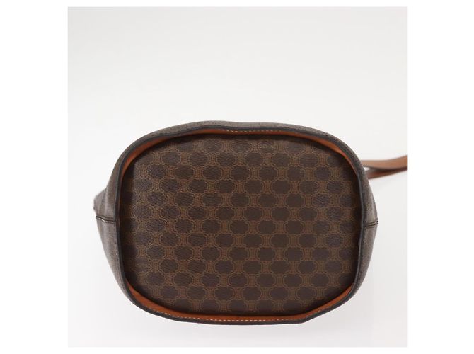 Céline Borsa a spalla circolare in tela Macadam CELINE in pelle PVC marrone oro Auth 148185 D'oro - vista 5