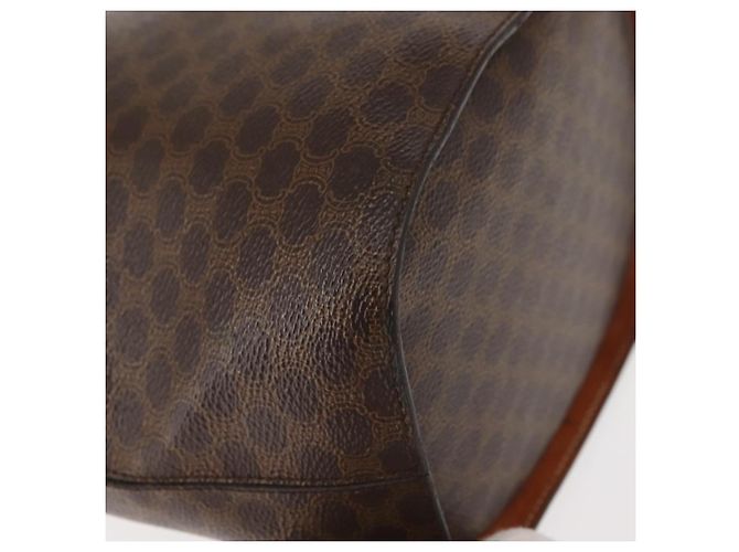 Céline Borsa a spalla circolare in tela Macadam CELINE in pelle PVC marrone oro Auth 148185 D'oro - vista 8
