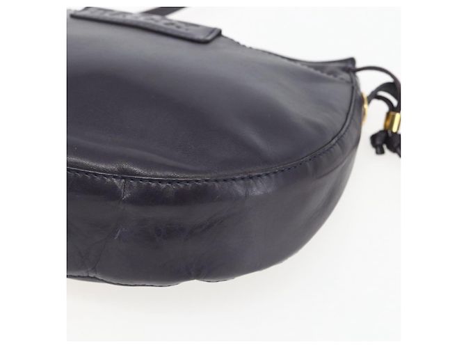 BALLY Bolsa de Ombro de Couro Roxa Dourada Auth bs31439 Dourado Roxo - vista 10