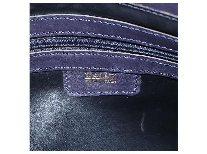 BALLY Bolsa de Ombro de Couro Roxa Dourada Auth bs31439 Dourado Roxo - vista 15