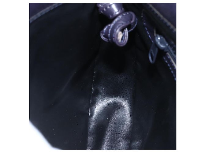 BALLY Bolsa de Ombro de Couro Roxa Dourada Auth bs31439 Dourado Roxo - vista 19