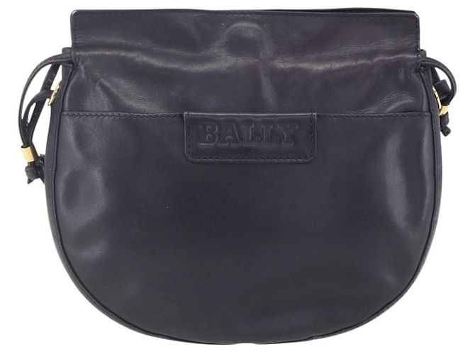 BALLY Bolsa de Ombro de Couro Roxa Dourada Auth bs31439 Dourado Roxo - vista 2