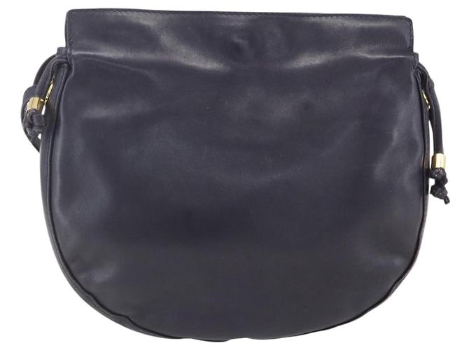 BALLY Bolsa de Ombro de Couro Roxa Dourada Auth bs31439 Dourado Roxo - vista 3