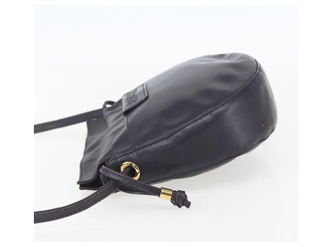 BALLY Bolsa de Ombro de Couro Roxa Dourada Auth bs31439 Dourado Roxo - vista 4