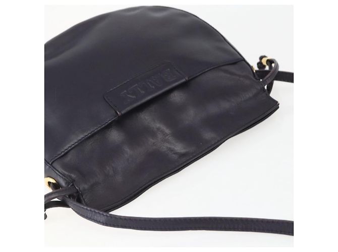 BALLY Bolsa de Ombro de Couro Roxa Dourada Auth bs31439 Dourado Roxo - vista 6