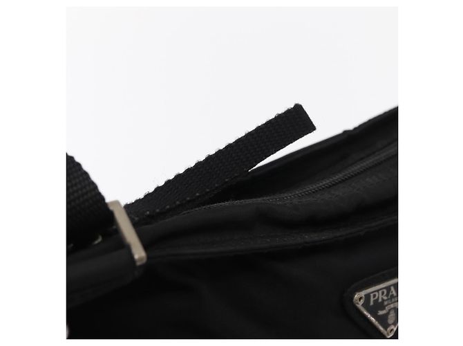 Borsa a Spalla PRADA in Nylon Nero Argento Autentica bs31365 - vista 10