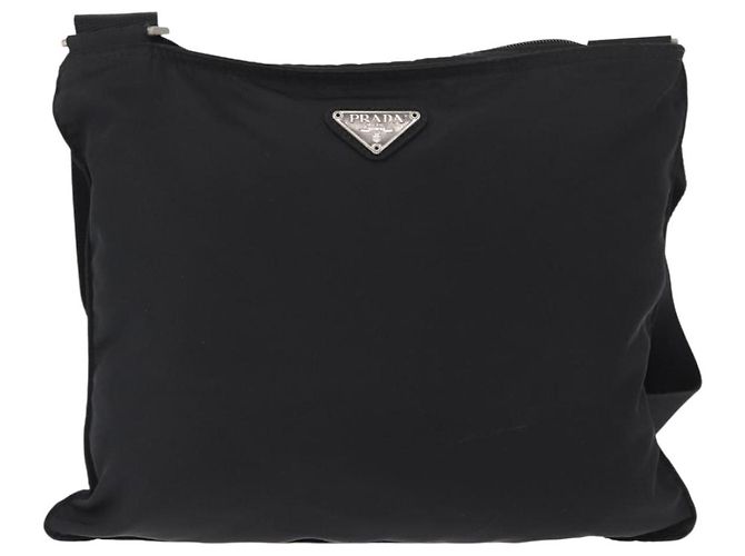 Borsa a Spalla PRADA in Nylon Nero Argento Autentica bs31365 - vista 13