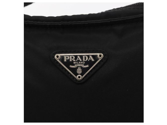 Borsa a Spalla PRADA in Nylon Nero Argento Autentica bs31365 - vista 17