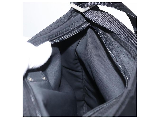 Borsa a Spalla PRADA in Nylon Nero Argento Autentica bs31365 - vista 20