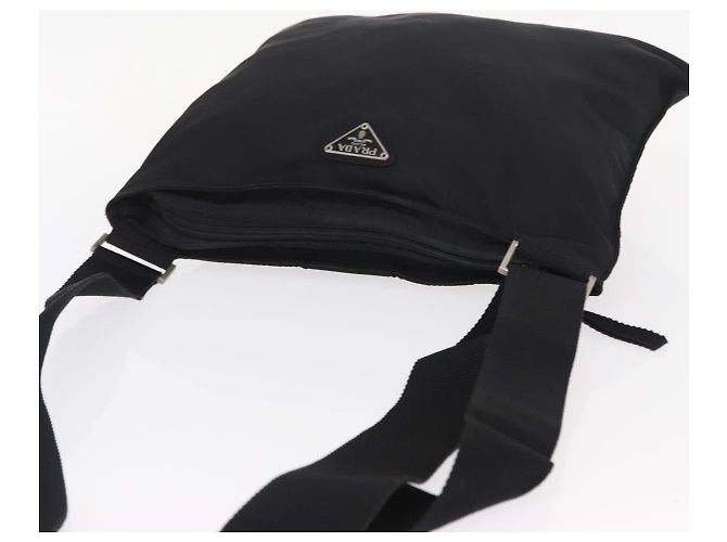 Borsa a Spalla PRADA in Nylon Nero Argento Autentica bs31365 - vista 6