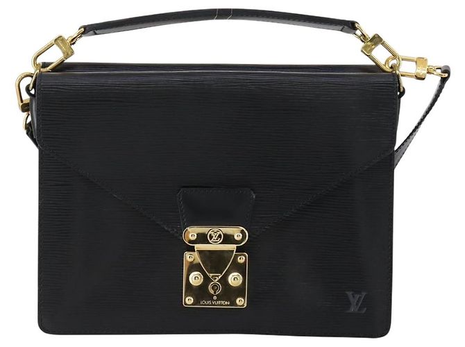 LOUIS VUITTON Clutch Biface Epi Nero M52322 LV Auth mr1641 - vista 13