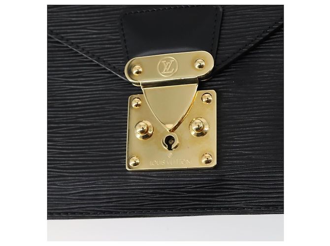 LOUIS VUITTON Clutch Biface Epi Nero M52322 LV Auth mr1641 - vista 19