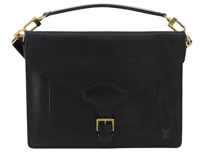 LOUIS VUITTON Clutch Biface Epi Nero M52322 LV Auth mr1641 - vista 2