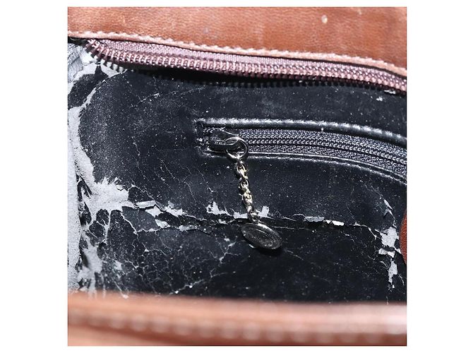 Gucci Borsa a Spalla in Pelle Marrone Argento Auth 151611 - vista 20