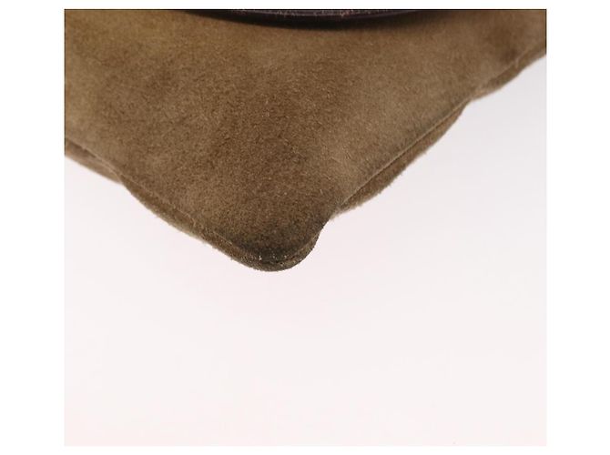 LOEWE Borsa a Spalla Anagram Camoscio Beige Oro Auth 151693 D'oro - vista 14