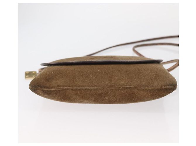 LOEWE Borsa a Spalla Anagram Camoscio Beige Oro Auth 151693 D'oro - vista 5