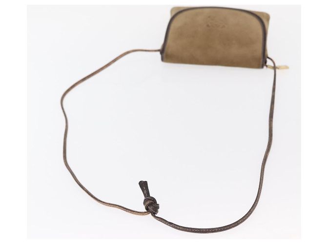 LOEWE Borsa a Spalla Anagram Camoscio Beige Oro Auth 151693 D'oro - vista 7