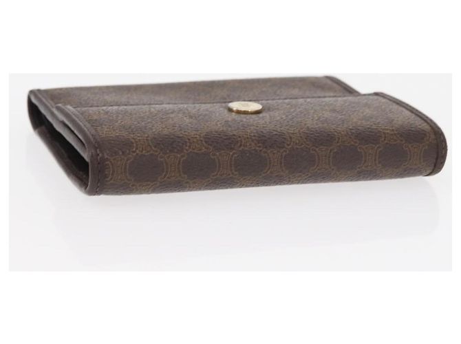 Céline Portafoglio in tela Macadam CELINE PVC 3 pezzi Marrone Beige Auth bs31476 - vista 13