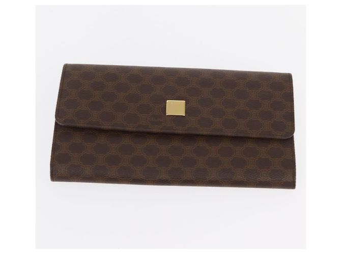 Céline Portafoglio in tela Macadam CELINE PVC 3 pezzi Marrone Beige Auth bs31476 - vista 18