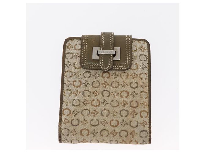 Céline Portafoglio in tela Macadam CELINE PVC 3 pezzi Marrone Beige Auth bs31476 - vista 2