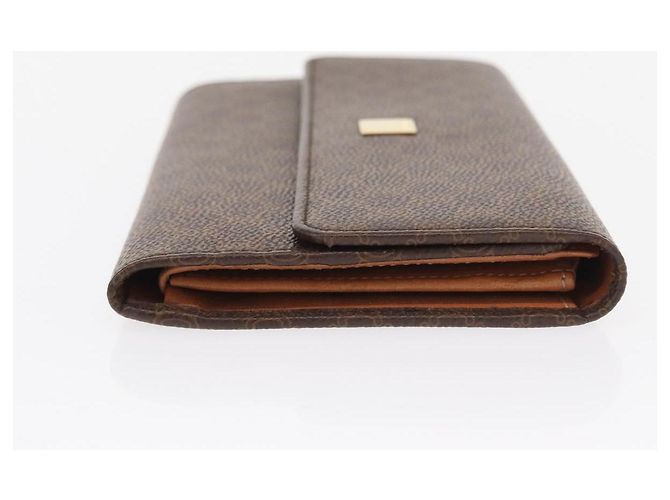 Céline Portafoglio in tela Macadam CELINE PVC 3 pezzi Marrone Beige Auth bs31476 - vista 20