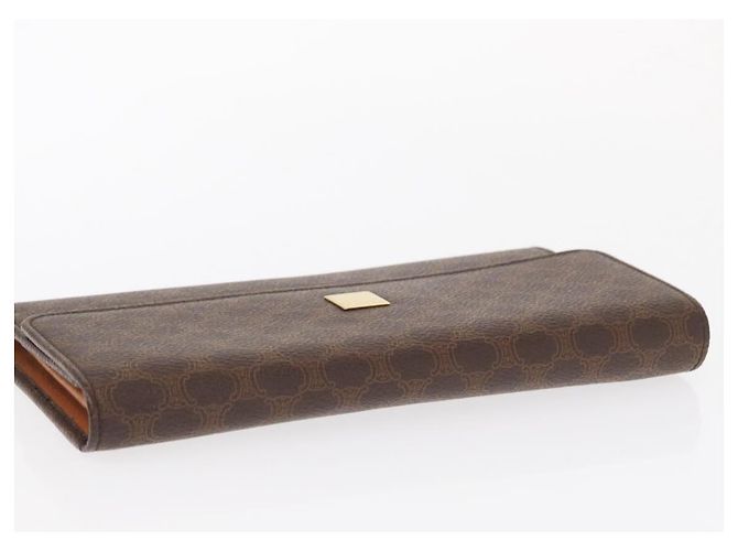 Céline Portafoglio in tela Macadam CELINE PVC 3 pezzi Marrone Beige Auth bs31476 - vista 21