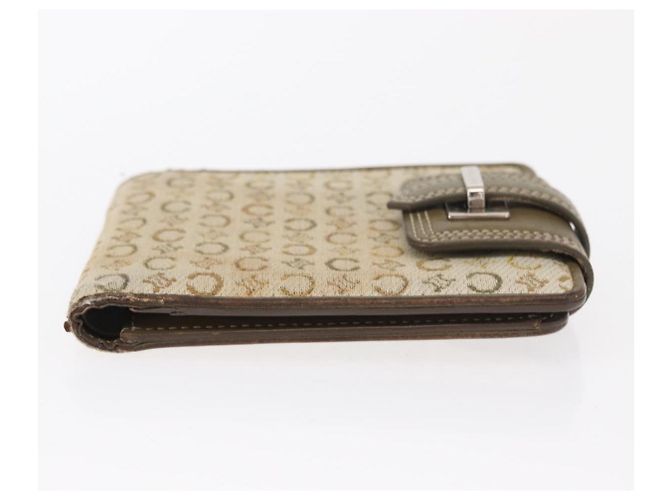 Céline Portafoglio in tela Macadam CELINE PVC 3 pezzi Marrone Beige Auth bs31476 - vista 4