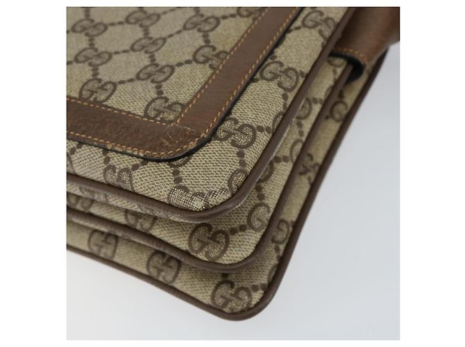 Borsa Sherry Line GG Supreme Web di GUCCI in PVC beige e oro 904 02 013 Auth ep12043 D'oro - vista 10