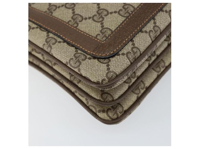 Borsa Sherry Line GG Supreme Web di GUCCI in PVC beige e oro 904 02 013 Auth ep12043 D'oro - vista 11