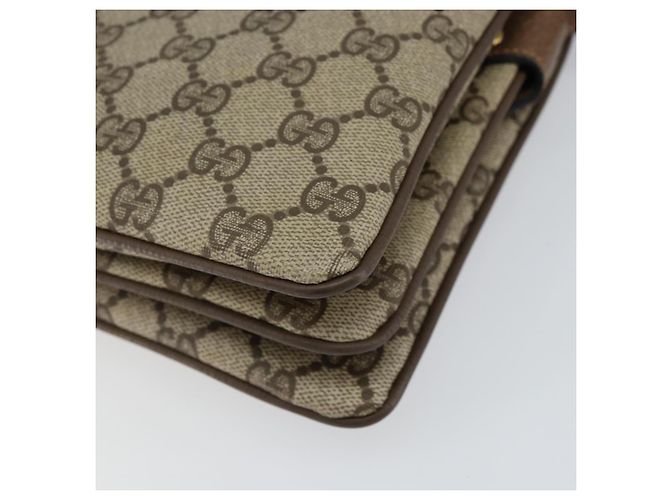 Borsa Sherry Line GG Supreme Web di GUCCI in PVC beige e oro 904 02 013 Auth ep12043 D'oro - vista 12
