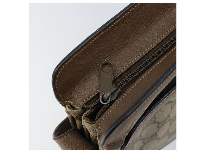 Borsa Sherry Line GG Supreme Web di GUCCI in PVC beige e oro 904 02 013 Auth ep12043 D'oro - vista 15