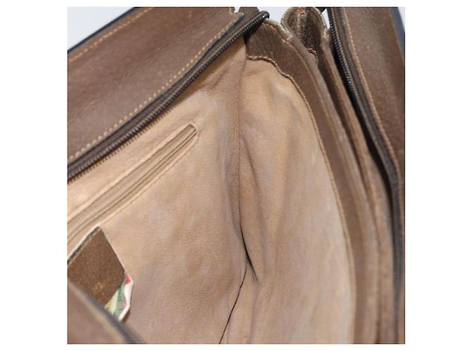 Borsa Sherry Line GG Supreme Web di GUCCI in PVC beige e oro 904 02 013 Auth ep12043 D'oro - vista 18
