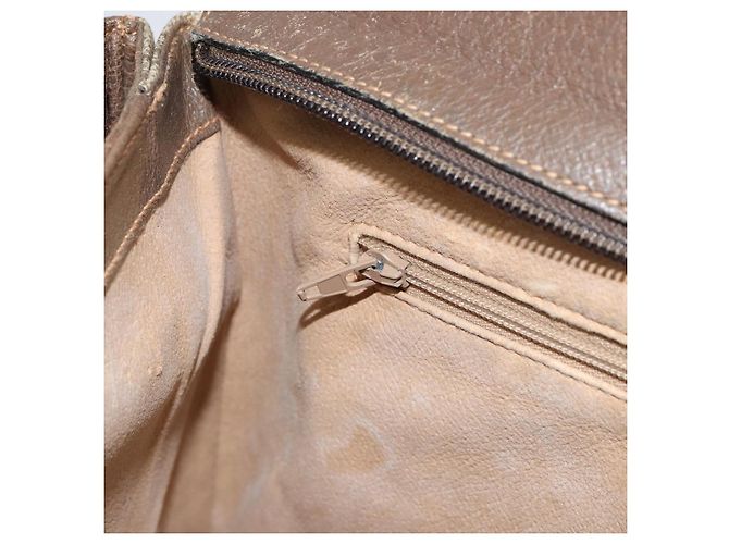 Borsa Sherry Line GG Supreme Web di GUCCI in PVC beige e oro 904 02 013 Auth ep12043 D'oro - vista 20