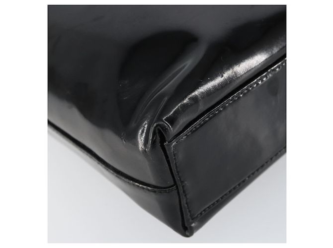 Borsa a Spalla Vala Smalto Nero Argento Salvatore Ferragamo Auth bs31356 - vista 13