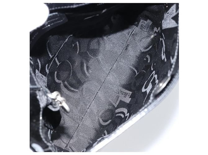 Borsa a Spalla Vala Smalto Nero Argento Salvatore Ferragamo Auth bs31356 - vista 16