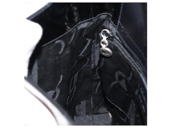 Borsa a Spalla Vala Smalto Nero Argento Salvatore Ferragamo Auth bs31356 - vista 18