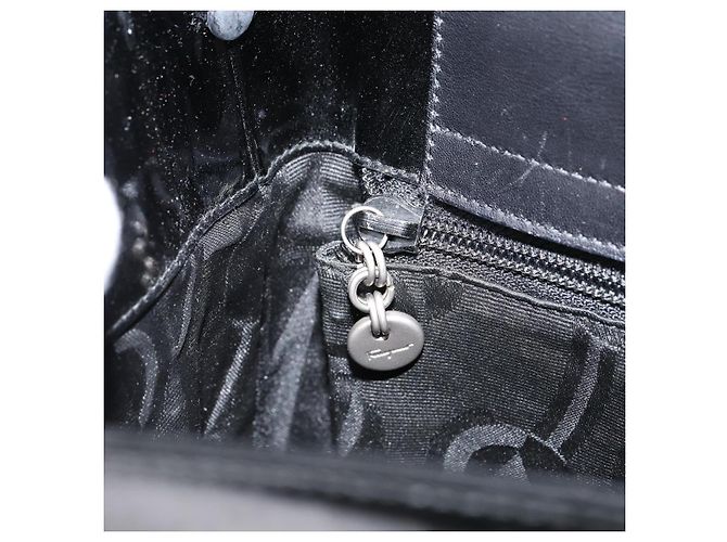 Borsa a Spalla Vala Smalto Nero Argento Salvatore Ferragamo Auth bs31356 - vista 19