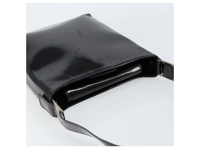 Borsa a Spalla Vala Smalto Nero Argento Salvatore Ferragamo Auth bs31356 - vista 6